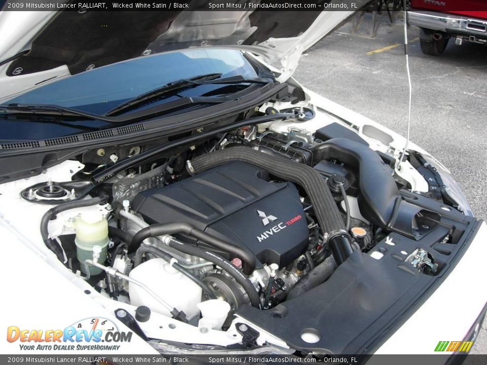 2009 Mitsubishi Lancer RALLIART Wicked White Satin / Black Photo #23