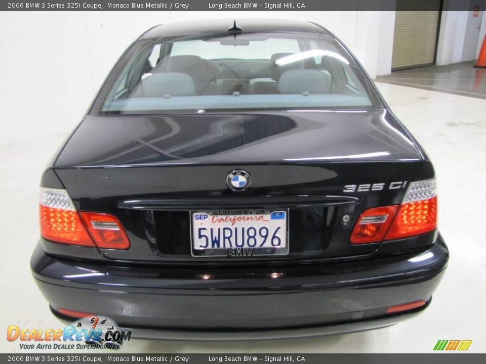 2006 BMW 3 Series 325i Coupe Monaco Blue Metallic / Grey Photo #6