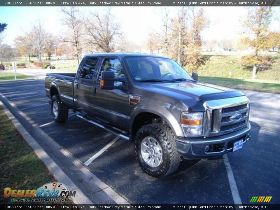 2008 Ford F350 Super Duty XLT Crew Cab 4x4 Dark Shadow Grey Metallic / Medium Stone Photo #1