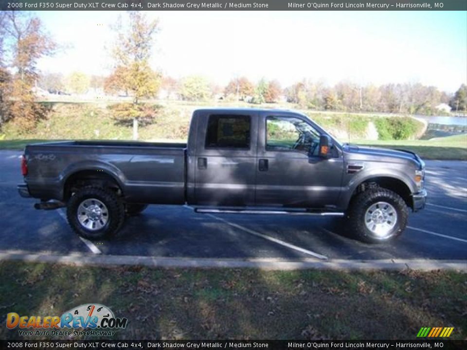 2008 Ford F350 Super Duty XLT Crew Cab 4x4 Dark Shadow Grey Metallic / Medium Stone Photo #2