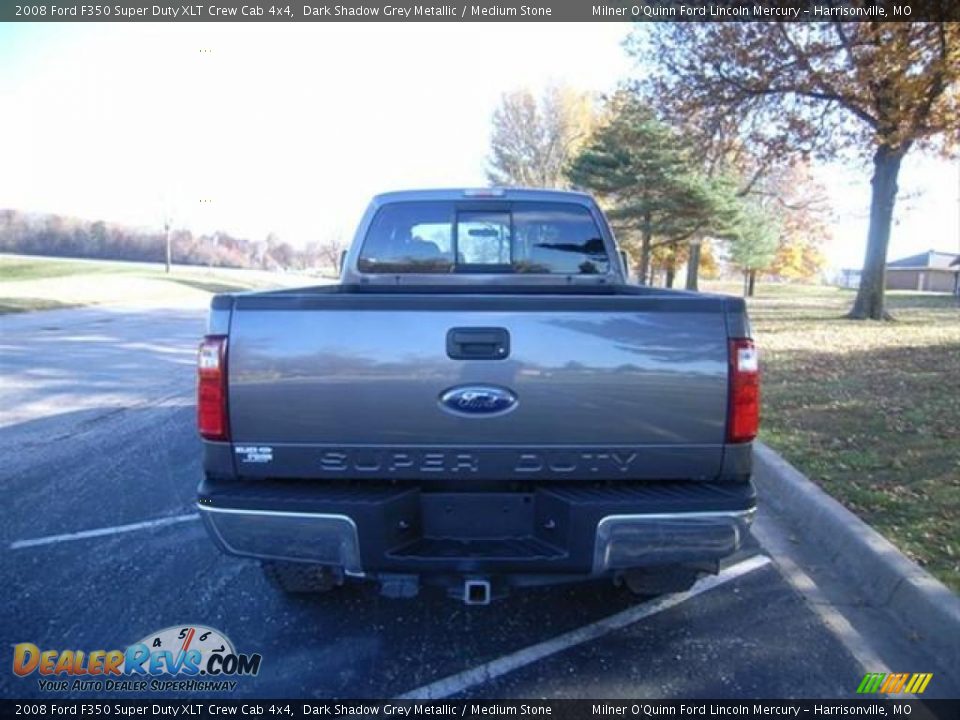 2008 Ford F350 Super Duty XLT Crew Cab 4x4 Dark Shadow Grey Metallic / Medium Stone Photo #4