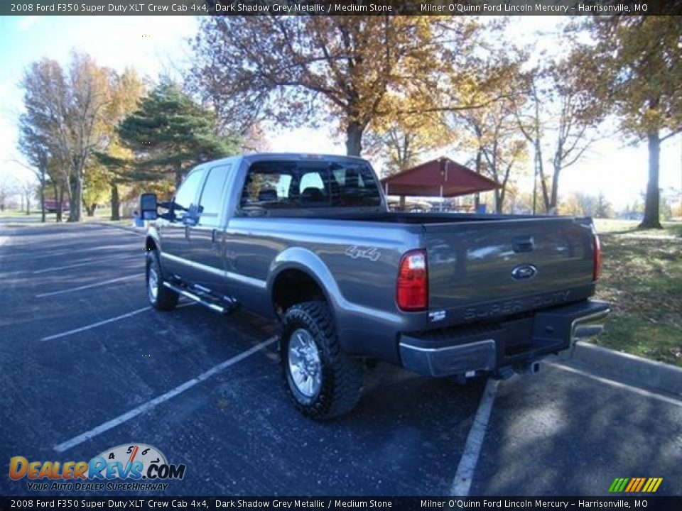 2008 Ford F350 Super Duty XLT Crew Cab 4x4 Dark Shadow Grey Metallic / Medium Stone Photo #5