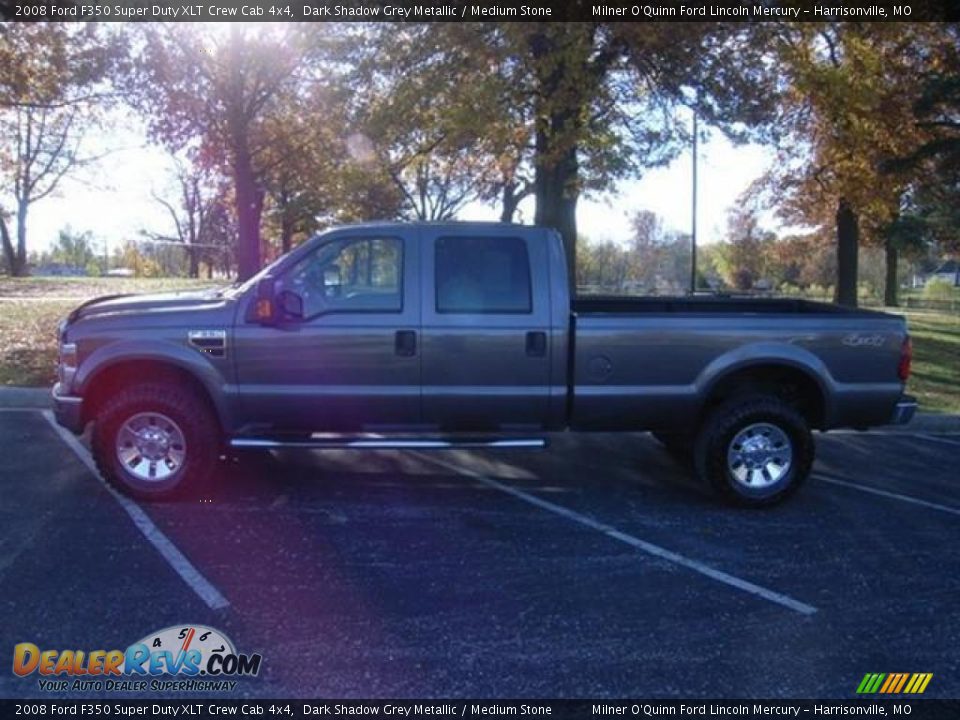 2008 Ford F350 Super Duty XLT Crew Cab 4x4 Dark Shadow Grey Metallic / Medium Stone Photo #6