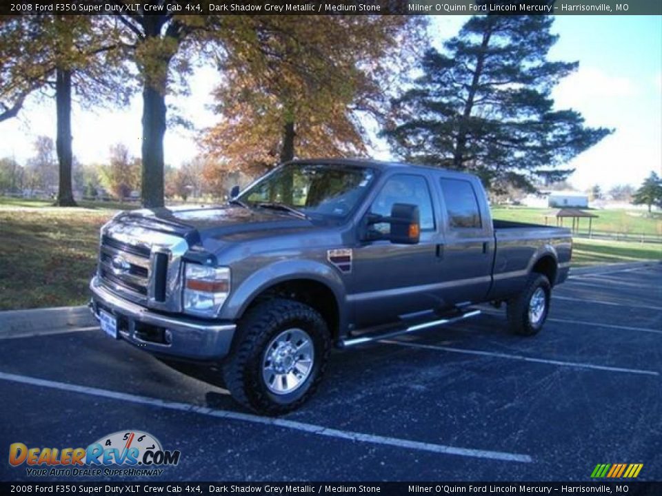 2008 Ford F350 Super Duty XLT Crew Cab 4x4 Dark Shadow Grey Metallic / Medium Stone Photo #7