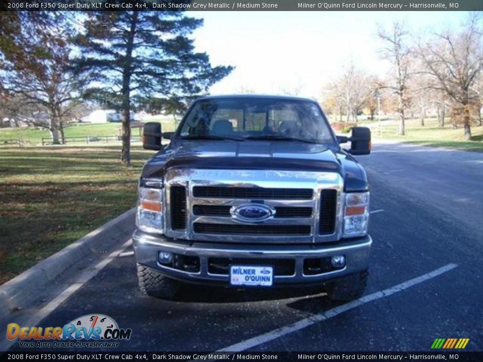 2008 Ford F350 Super Duty XLT Crew Cab 4x4 Dark Shadow Grey Metallic / Medium Stone Photo #8