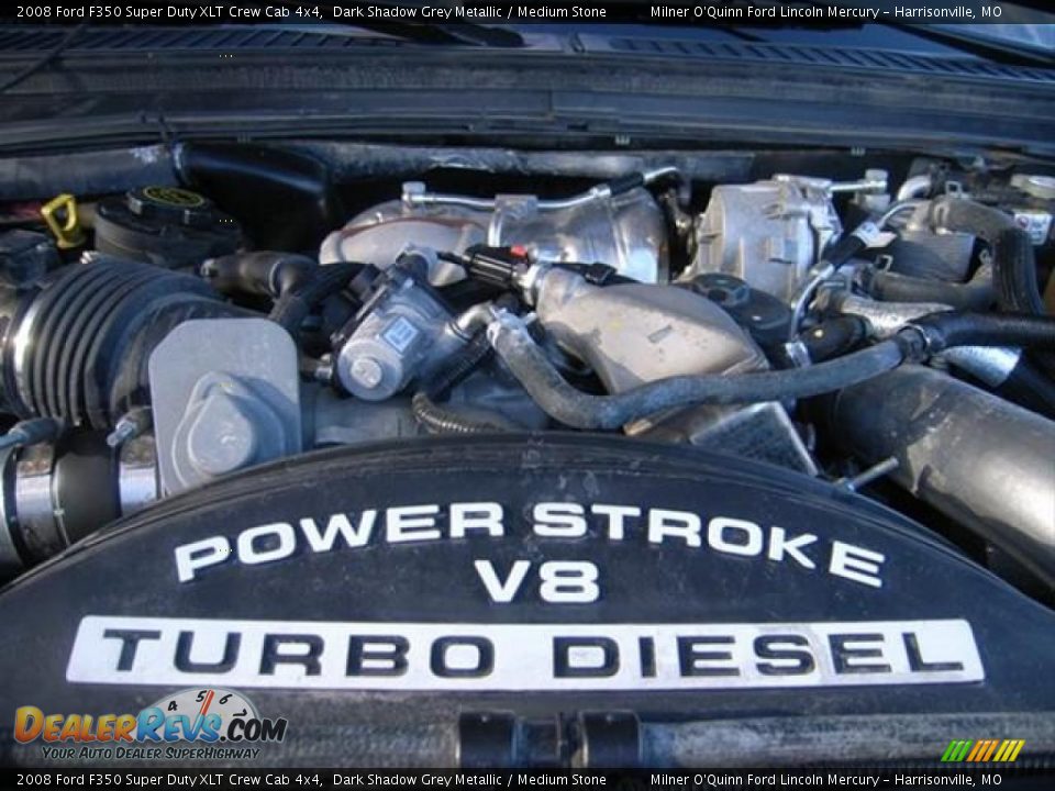 2008 Ford F350 Super Duty XLT Crew Cab 4x4 Dark Shadow Grey Metallic / Medium Stone Photo #9