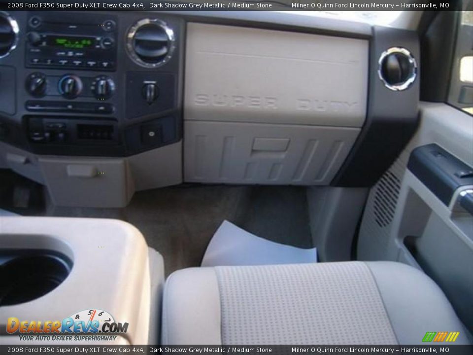 2008 Ford F350 Super Duty XLT Crew Cab 4x4 Dark Shadow Grey Metallic / Medium Stone Photo #19