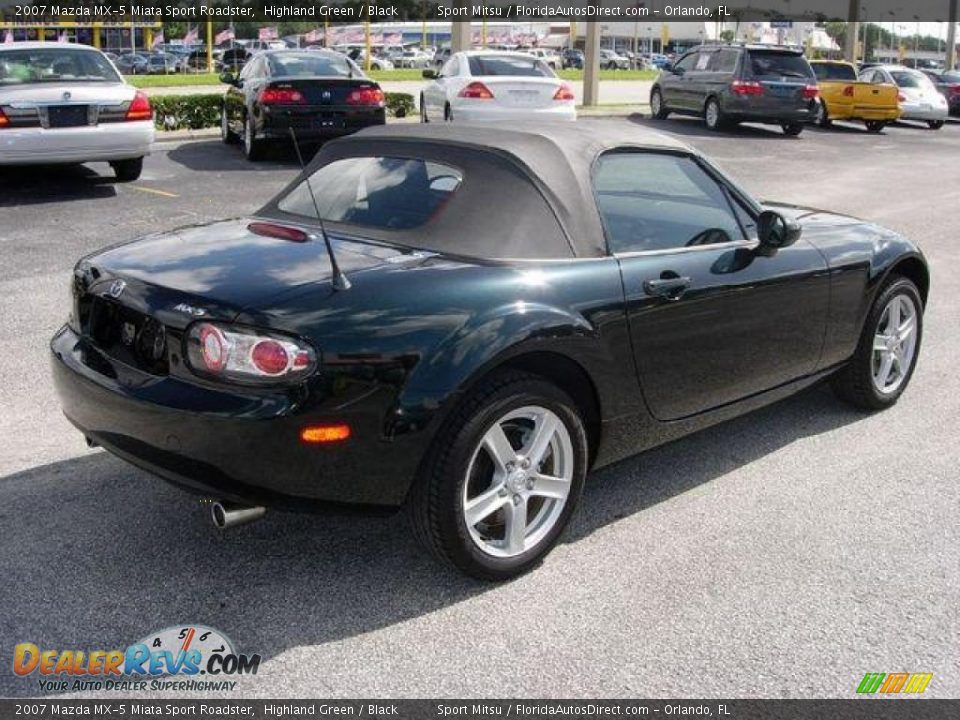 2007 Mazda MX-5 Miata Sport Roadster Highland Green / Black Photo #3