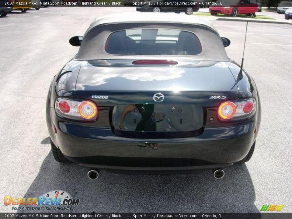 2007 Mazda MX-5 Miata Sport Roadster Highland Green / Black Photo #4