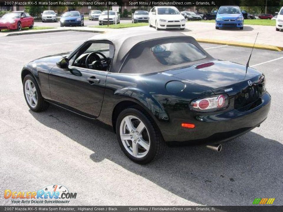 2007 Mazda MX-5 Miata Sport Roadster Highland Green / Black Photo #5