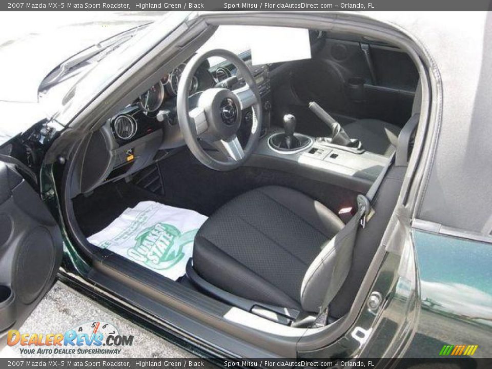 2007 Mazda MX-5 Miata Sport Roadster Highland Green / Black Photo #6