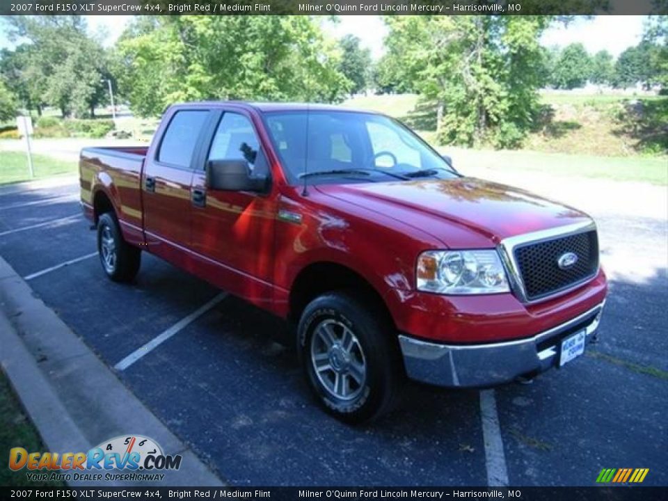 2007 Ford F150 XLT SuperCrew 4x4 Bright Red / Medium Flint Photo #1