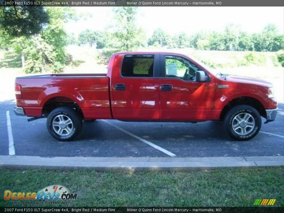 2007 Ford F150 XLT SuperCrew 4x4 Bright Red / Medium Flint Photo #2