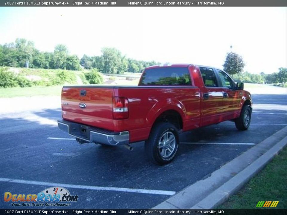 2007 Ford F150 XLT SuperCrew 4x4 Bright Red / Medium Flint Photo #3