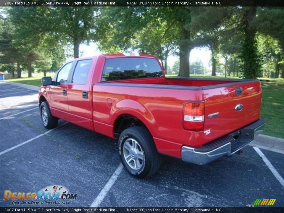 2007 Ford F150 XLT SuperCrew 4x4 Bright Red / Medium Flint Photo #4