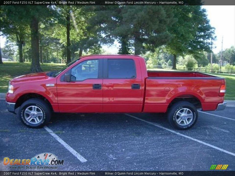 2007 Ford F150 XLT SuperCrew 4x4 Bright Red / Medium Flint Photo #5