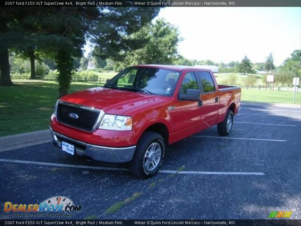 2007 Ford F150 XLT SuperCrew 4x4 Bright Red / Medium Flint Photo #6