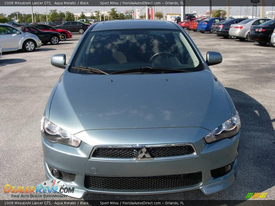 2008 Mitsubishi Lancer GTS Aqua Metallic / Black Photo #2