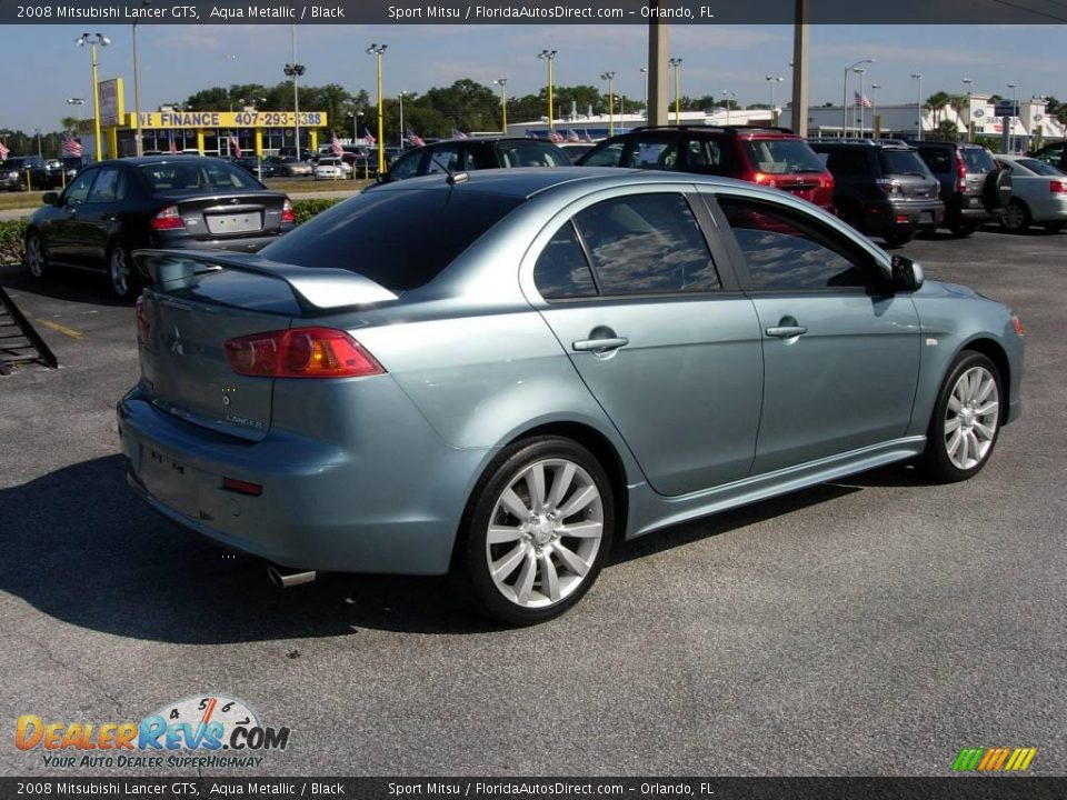 2008 Mitsubishi Lancer GTS Aqua Metallic / Black Photo #3