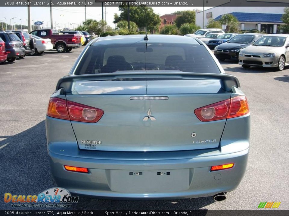 2008 Mitsubishi Lancer GTS Aqua Metallic / Black Photo #4