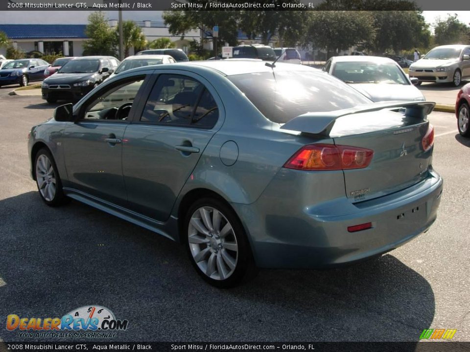 2008 Mitsubishi Lancer GTS Aqua Metallic / Black Photo #5