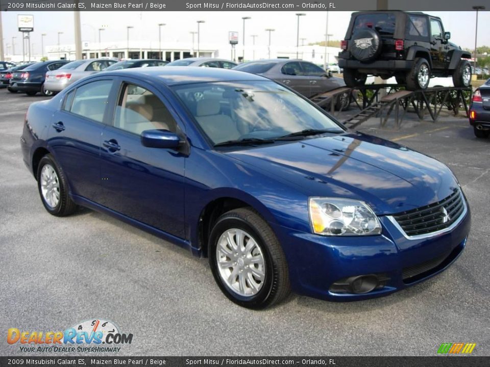 2009 Mitsubishi Galant ES Maizen Blue Pearl / Beige Photo #1
