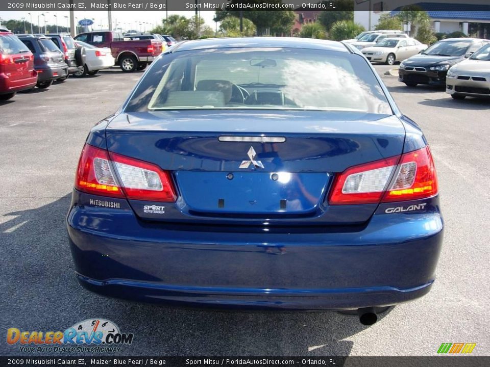2009 Mitsubishi Galant ES Maizen Blue Pearl / Beige Photo #3