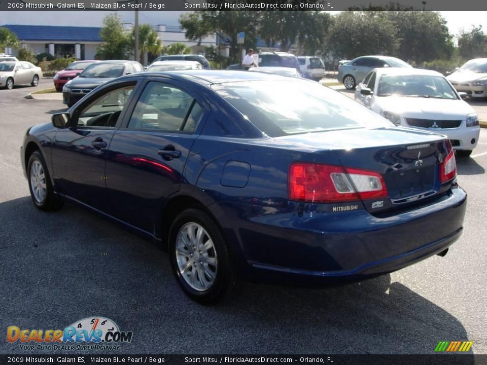 2009 Mitsubishi Galant ES Maizen Blue Pearl / Beige Photo #4