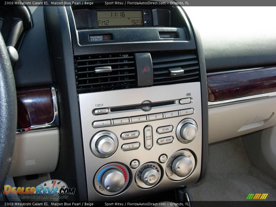 2009 Mitsubishi Galant ES Maizen Blue Pearl / Beige Photo #19