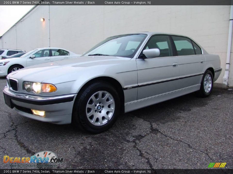 2001 BMW 7 Series 740iL Sedan Titanium Silver Metallic / Black Photo #8