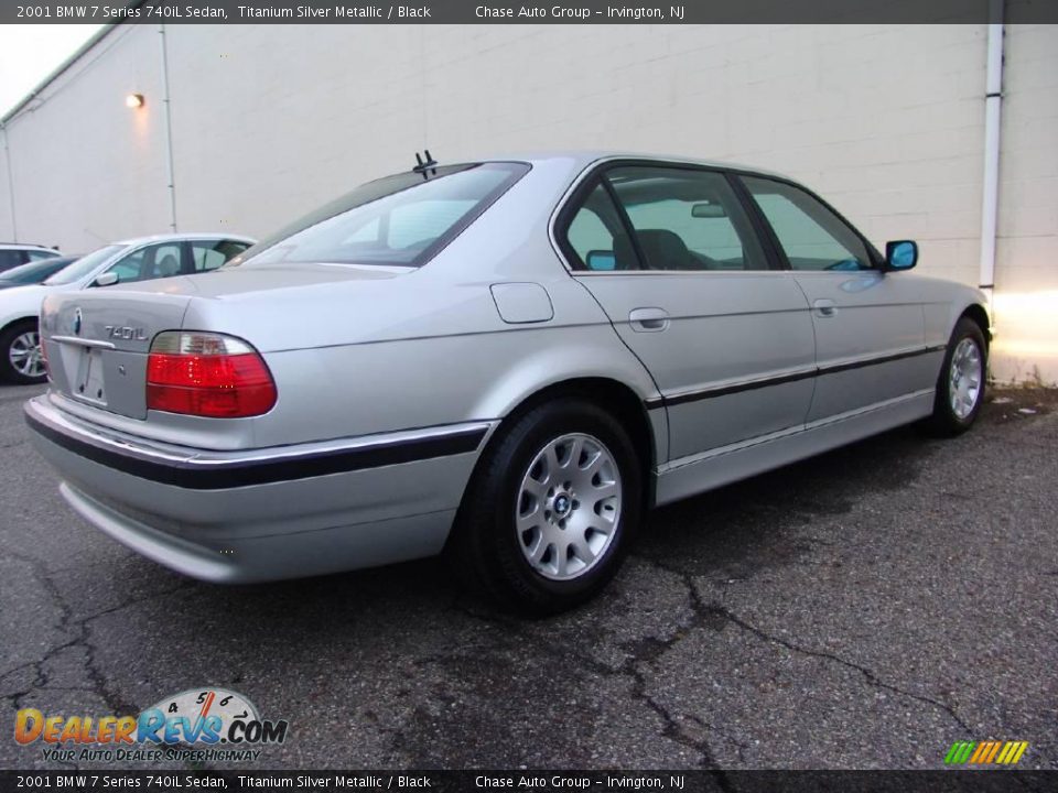 2001 BMW 7 Series 740iL Sedan Titanium Silver Metallic / Black Photo #13