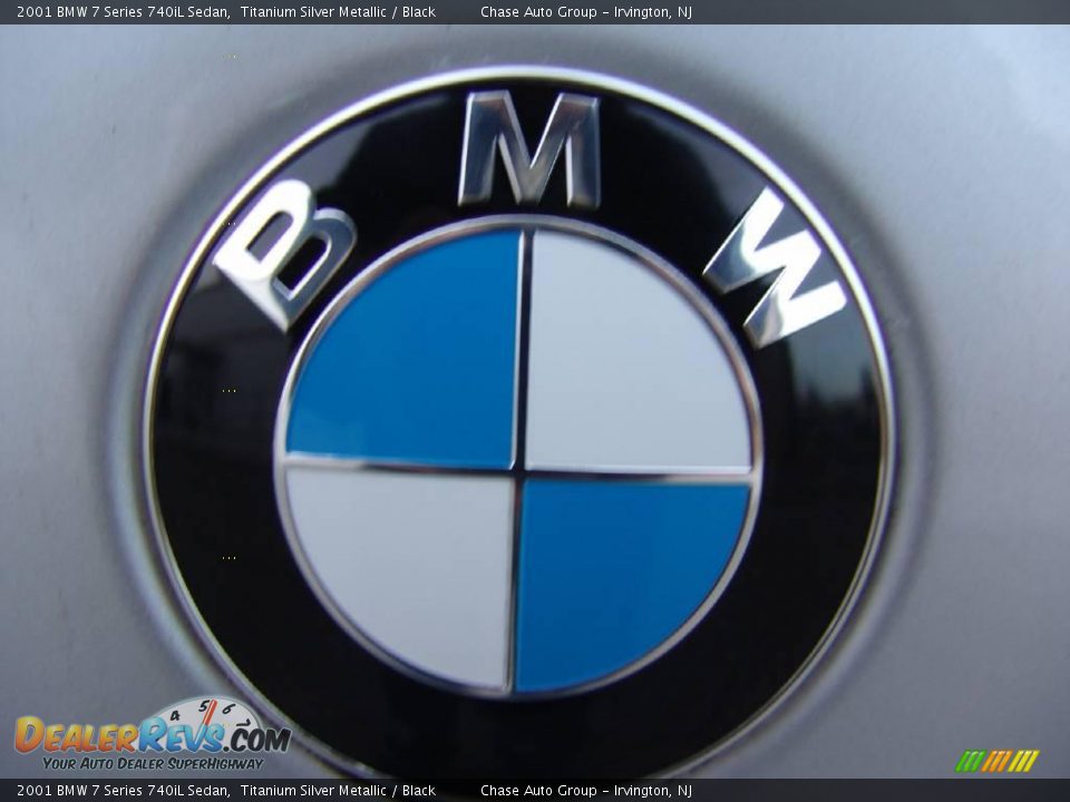 2001 BMW 7 Series 740iL Sedan Titanium Silver Metallic / Black Photo #14