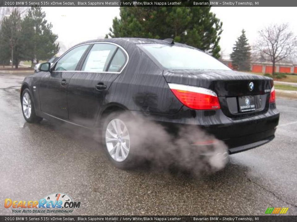 2010 BMW 5 Series 535i xDrive Sedan Black Sapphire Metallic / Ivory White/Black Nappa Leather Photo #3