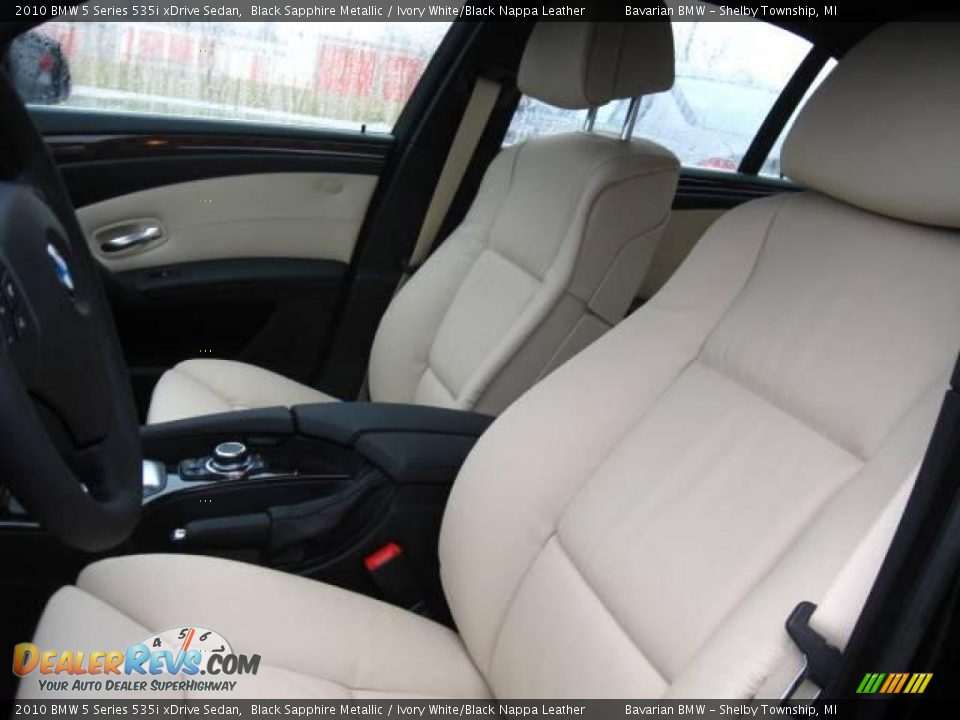 2010 BMW 5 Series 535i xDrive Sedan Black Sapphire Metallic / Ivory White/Black Nappa Leather Photo #10