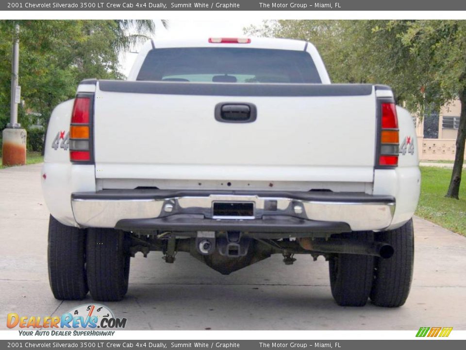 2001 Chevrolet Silverado 3500 LT Crew Cab 4x4 Dually Summit White / Graphite Photo #5