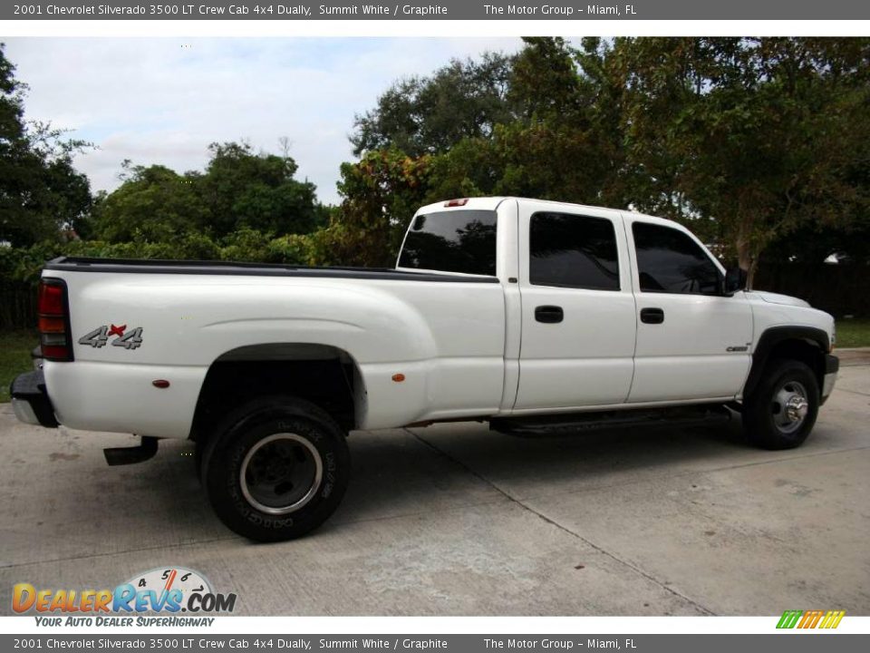 2001 Chevrolet Silverado 3500 LT Crew Cab 4x4 Dually Summit White / Graphite Photo #8