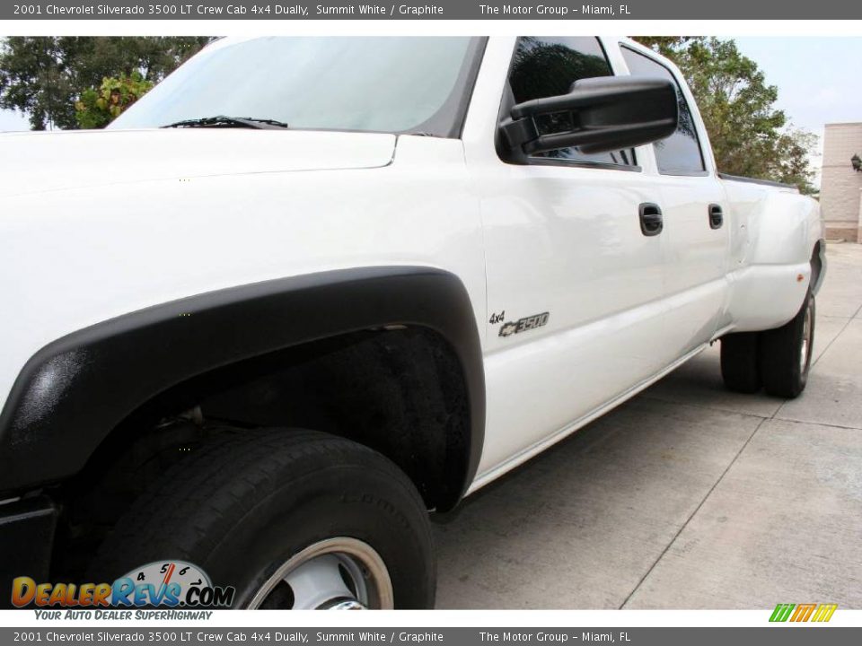 2001 Chevrolet Silverado 3500 LT Crew Cab 4x4 Dually Summit White / Graphite Photo #13