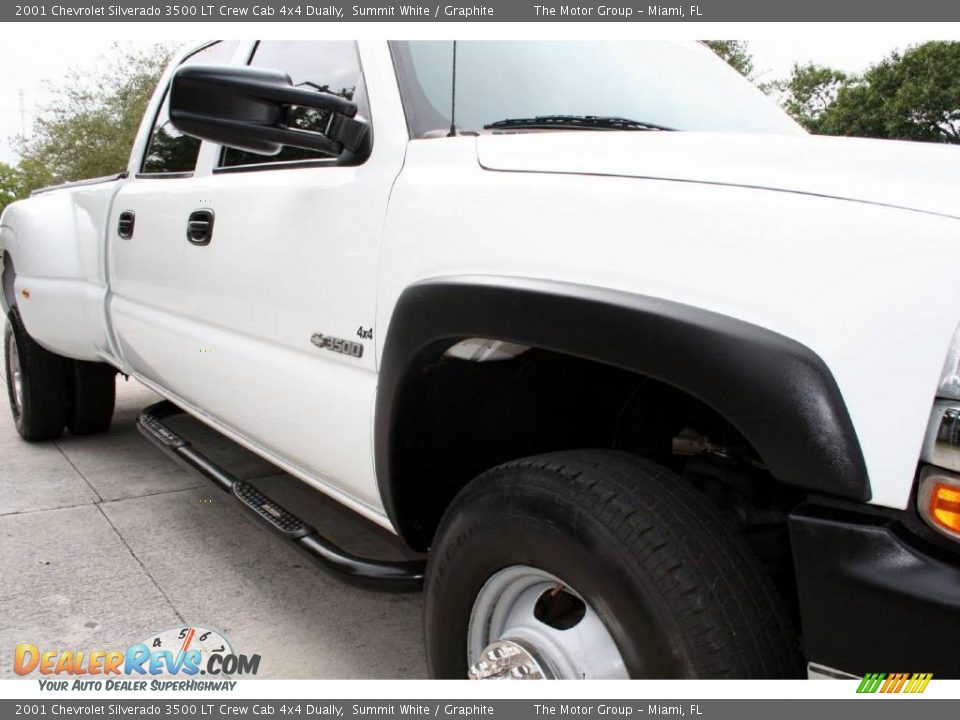 2001 Chevrolet Silverado 3500 LT Crew Cab 4x4 Dually Summit White / Graphite Photo #14