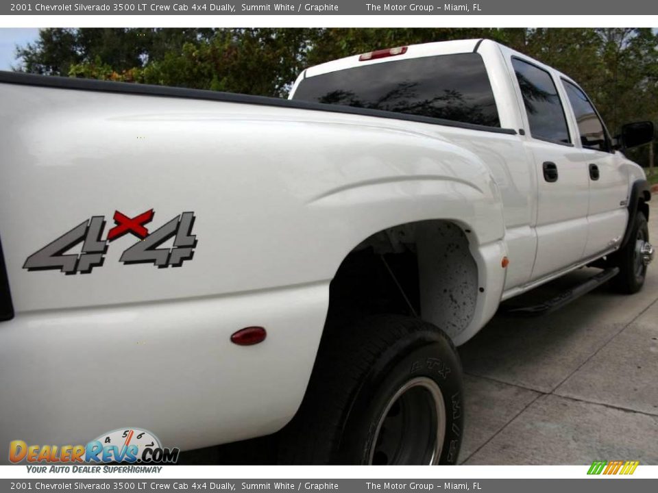 2001 Chevrolet Silverado 3500 LT Crew Cab 4x4 Dually Summit White / Graphite Photo #15