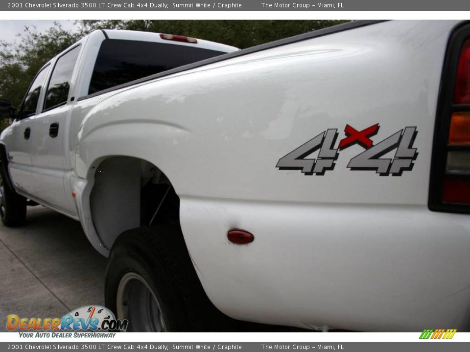 2001 Chevrolet Silverado 3500 LT Crew Cab 4x4 Dually Summit White / Graphite Photo #16