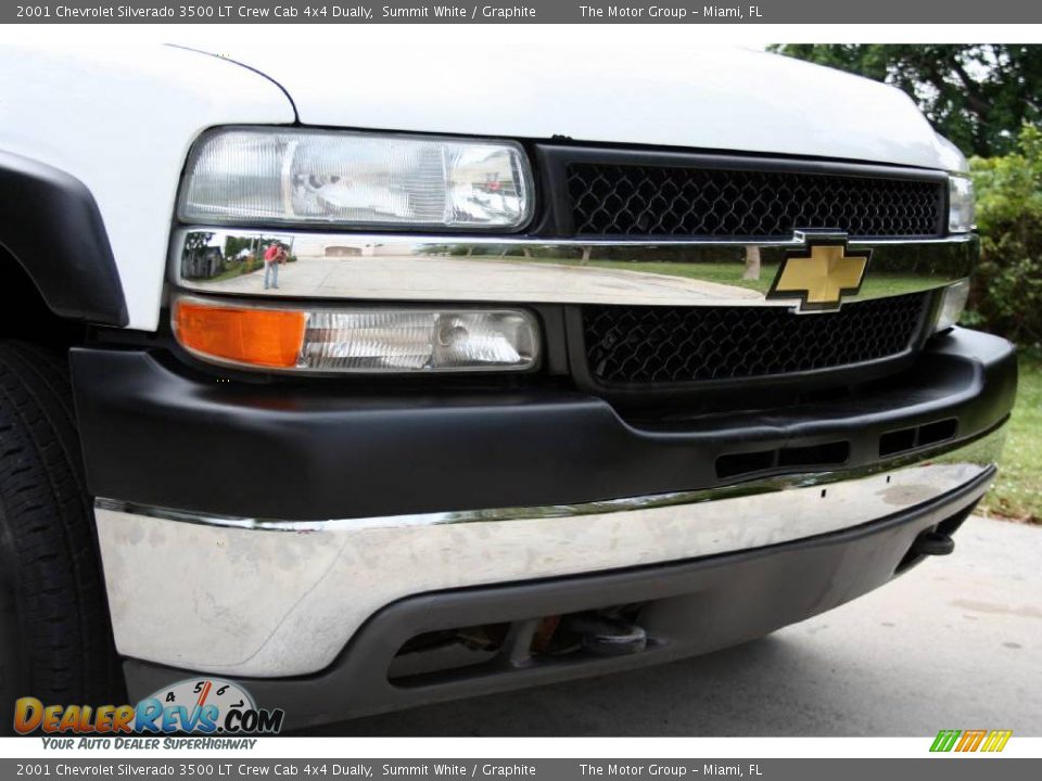 2001 Chevrolet Silverado 3500 LT Crew Cab 4x4 Dually Summit White / Graphite Photo #17