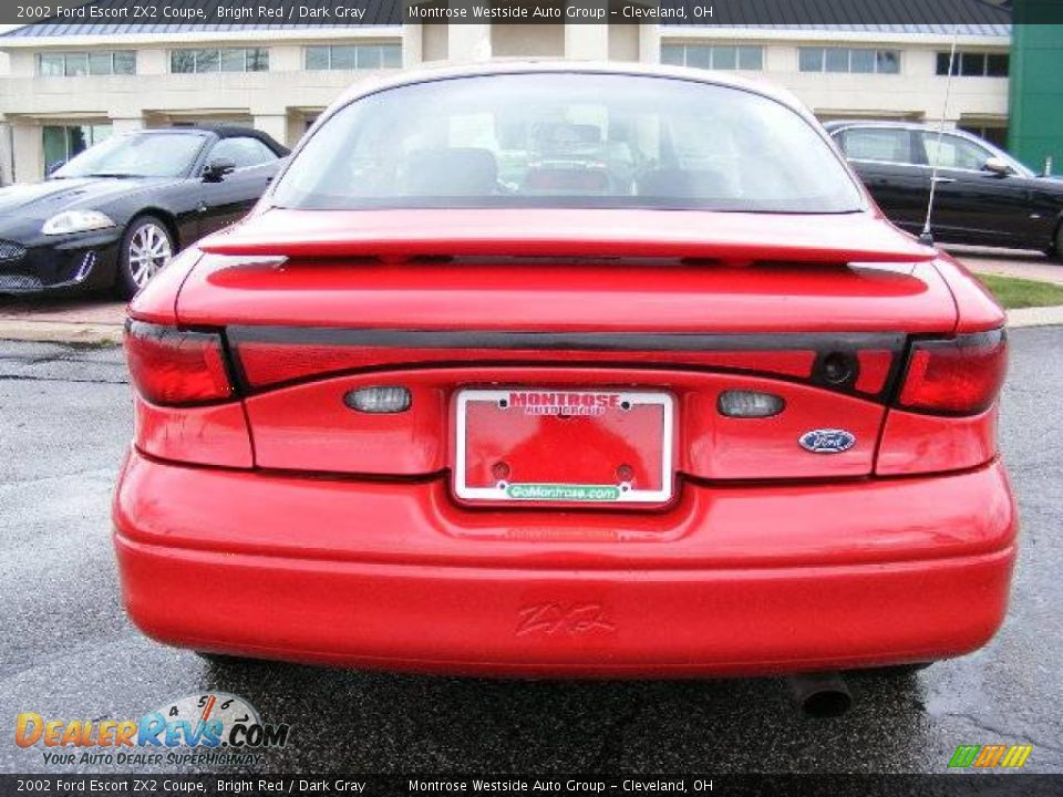 2002 Ford Escort ZX2 Coupe Bright Red / Dark Gray Photo #4