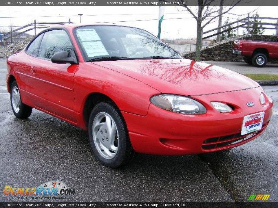 2002 Ford Escort ZX2 Coupe Bright Red / Dark Gray Photo #7