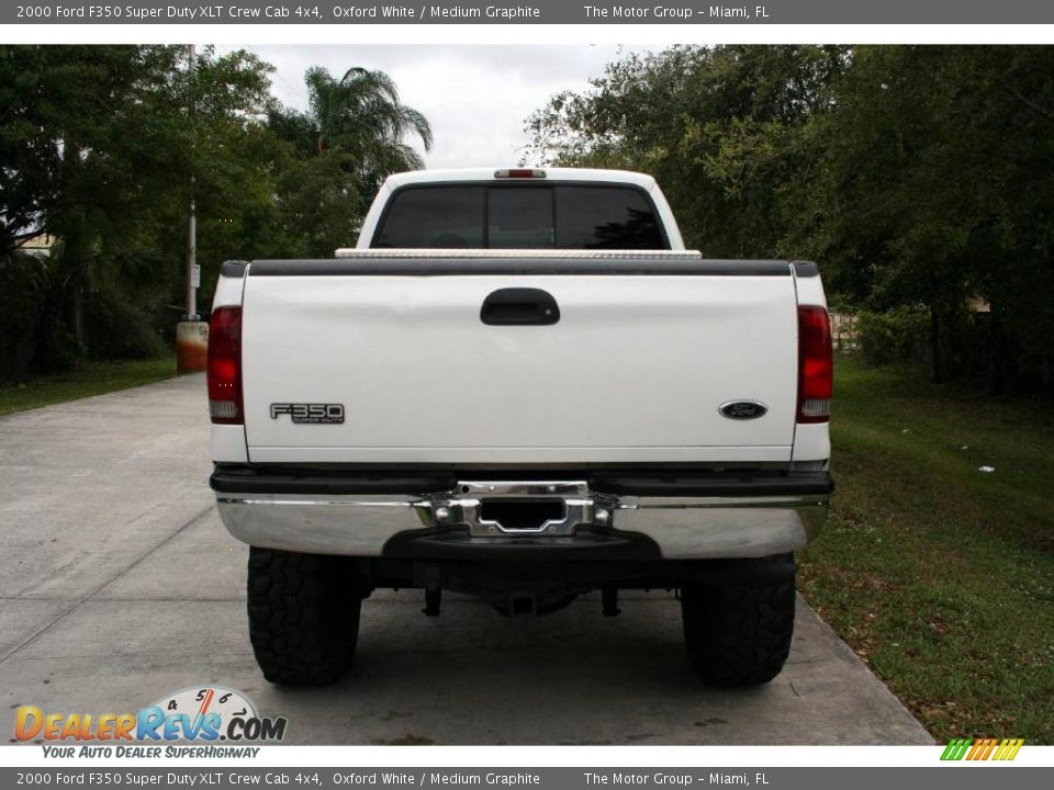 2000 Ford F350 Super Duty XLT Crew Cab 4x4 Oxford White / Medium Graphite Photo #7