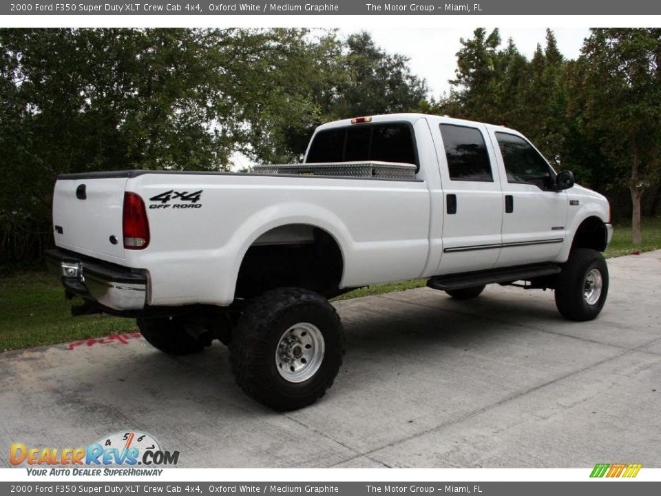 2000 Ford F350 Super Duty XLT Crew Cab 4x4 Oxford White / Medium Graphite Photo #9