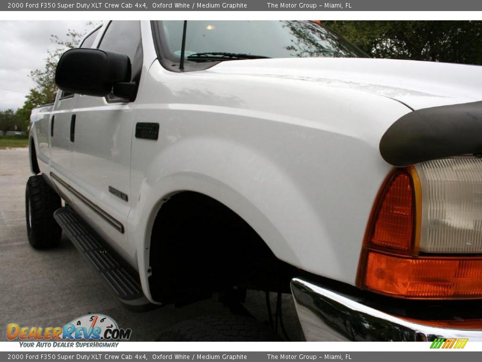 2000 Ford F350 Super Duty XLT Crew Cab 4x4 Oxford White / Medium Graphite Photo #15