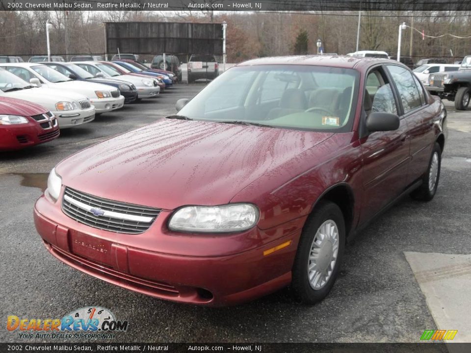 2002 Chevrolet Malibu Sedan Redfire Metallic / Neutral Photo #2