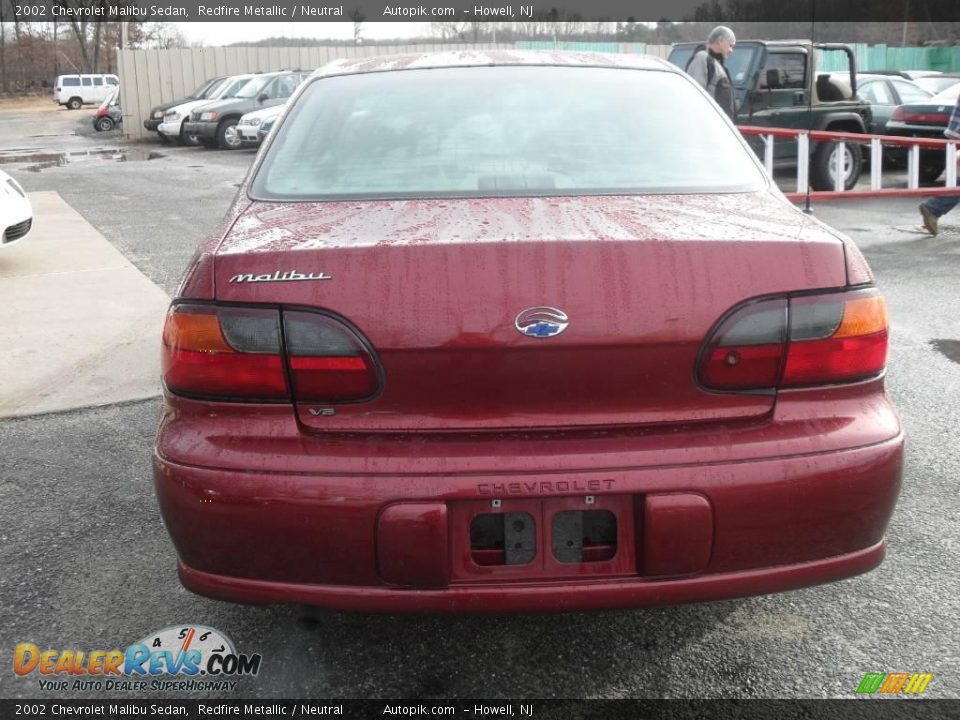2002 Chevrolet Malibu Sedan Redfire Metallic / Neutral Photo #6