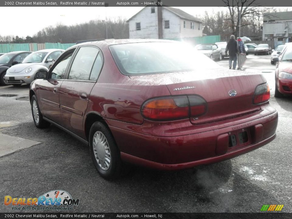 2002 Chevrolet Malibu Sedan Redfire Metallic / Neutral Photo #7