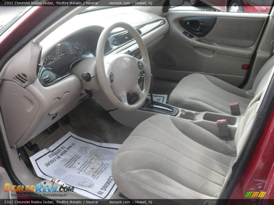 2002 Chevrolet Malibu Sedan Redfire Metallic / Neutral Photo #9